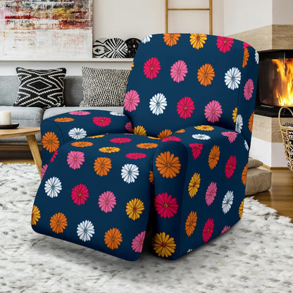 Gerberas Pattern Print Design GB06 Recliner Slipcover-JORJUNE.COM