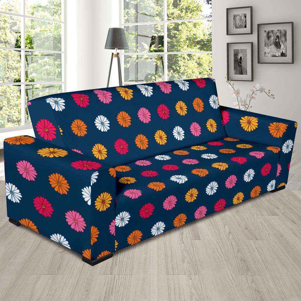 Gerberas Pattern Print Design GB06 Sofa Slipcover-JORJUNE.COM