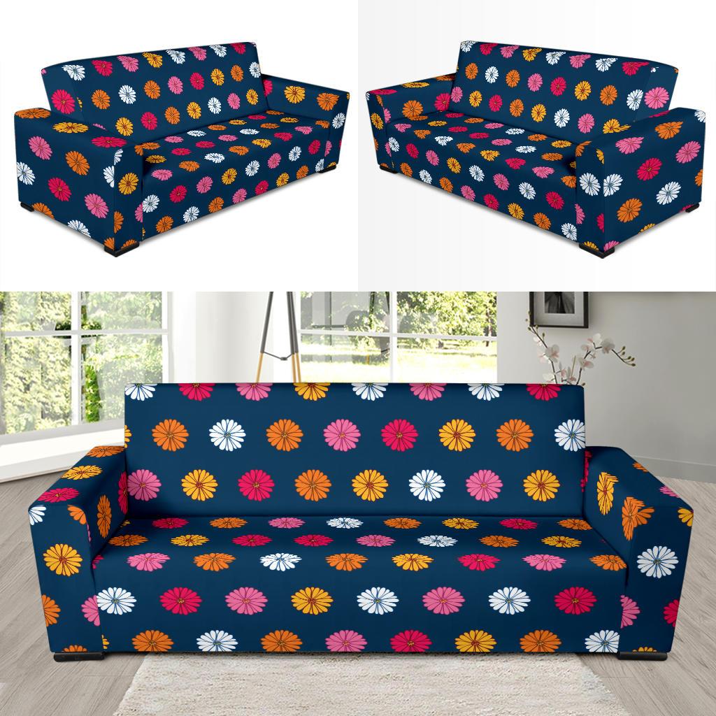 Gerberas Pattern Print Design GB06 Sofa Slipcover-JORJUNE.COM