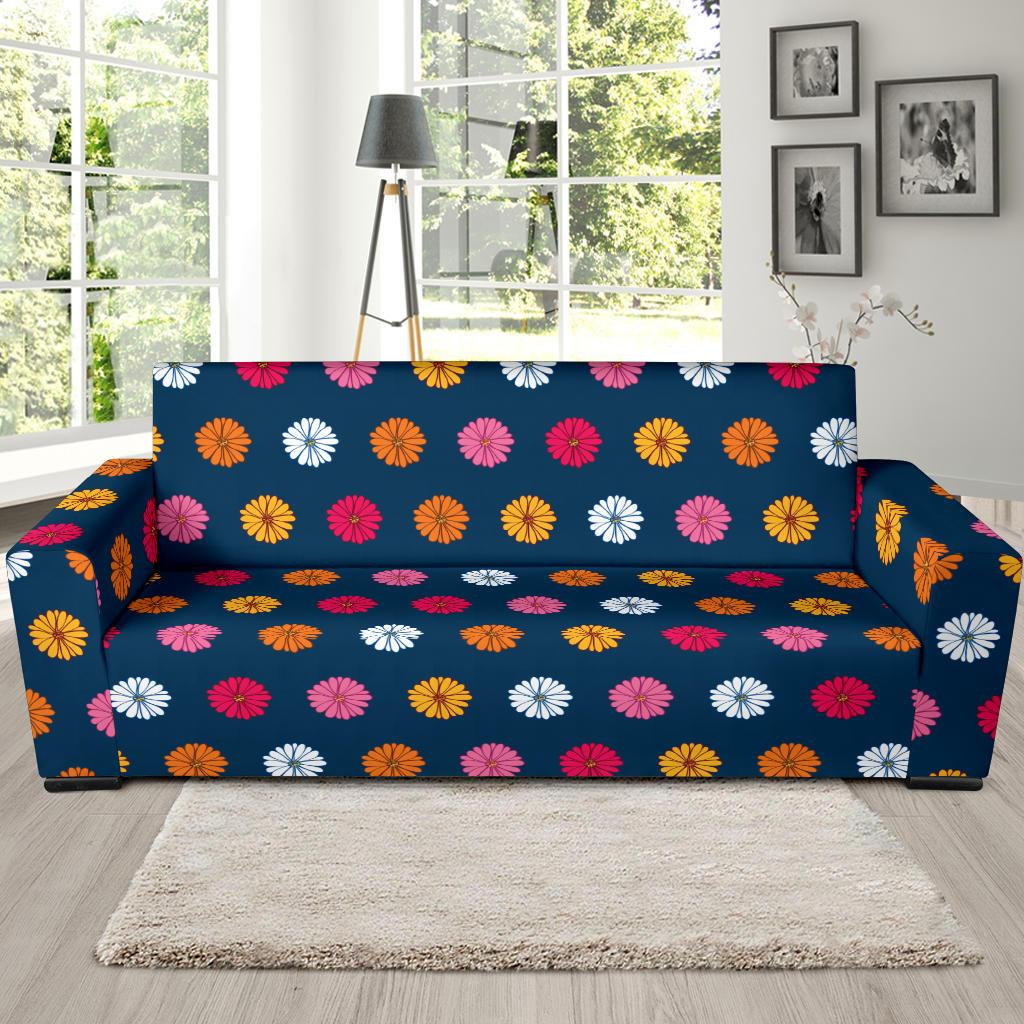 Gerberas Pattern Print Design GB06 Sofa Slipcover-JORJUNE.COM