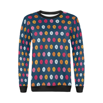 Gerberas Pattern Print Design GB06 Women Long Sleeve Sweatshirt-JorJune