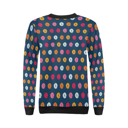 Gerberas Pattern Print Design GB06 Women Long Sleeve Sweatshirt-JorJune