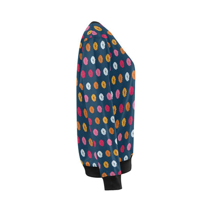 Gerberas Pattern Print Design GB06 Women Long Sleeve Sweatshirt-JorJune