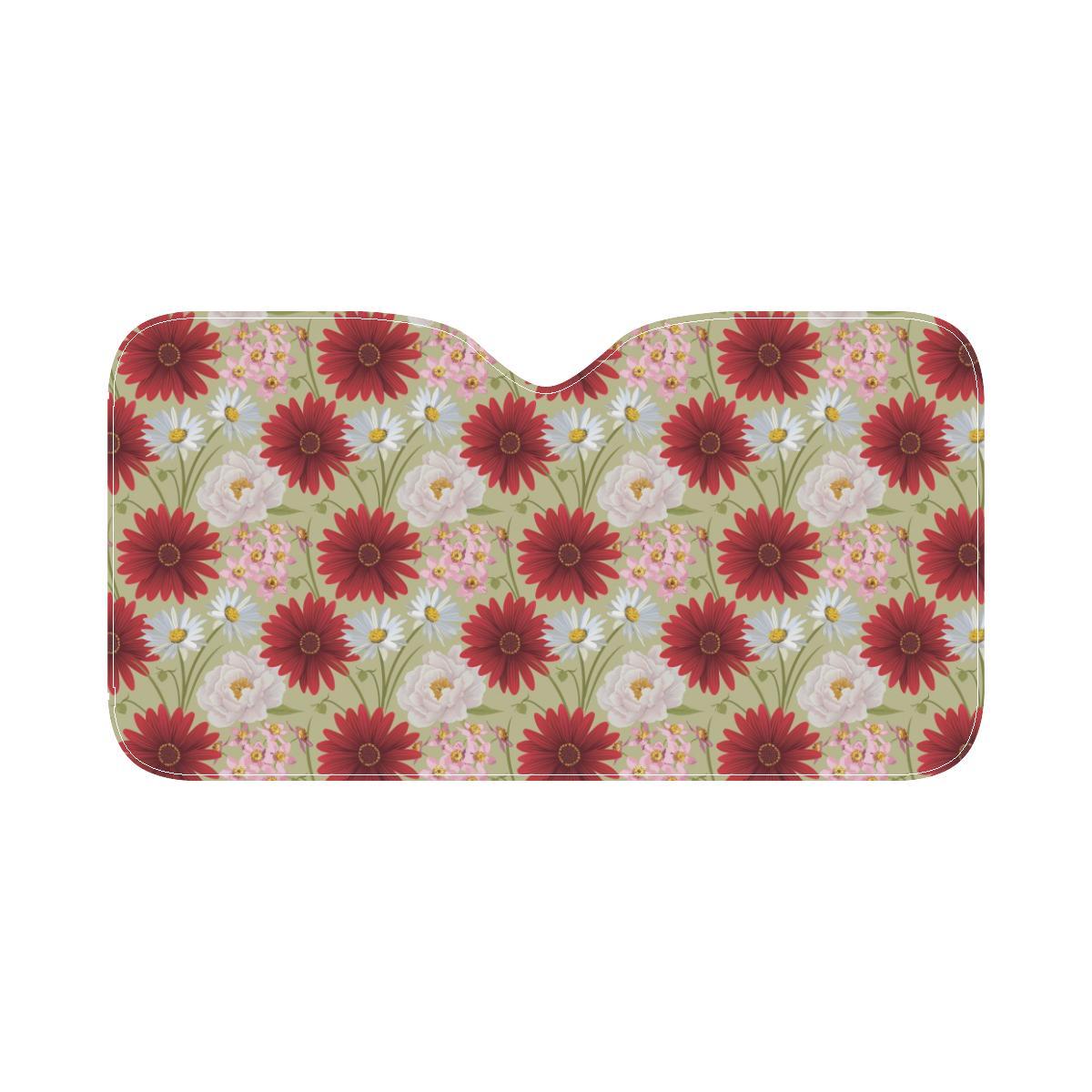 Gerberas Pattern Print Design GB07 Car Sun Shade-JorJune