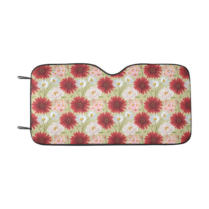Gerberas Pattern Print Design GB07 Car Sun Shade-JorJune