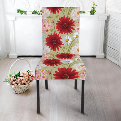 Gerberas Pattern Print Design GB07 Dining Chair Slipcover-JORJUNE.COM