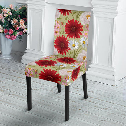 Gerberas Pattern Print Design GB07 Dining Chair Slipcover-JORJUNE.COM