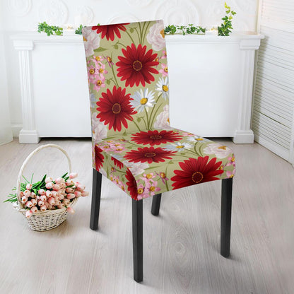Gerberas Pattern Print Design GB07 Dining Chair Slipcover-JORJUNE.COM