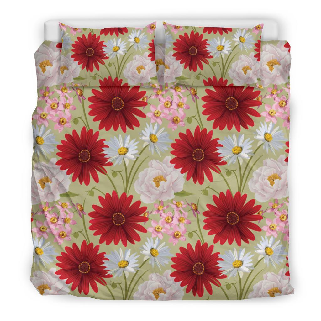 Gerberas Pattern Print Design GB07 Duvet Cover Bedding Set-JORJUNE.COM