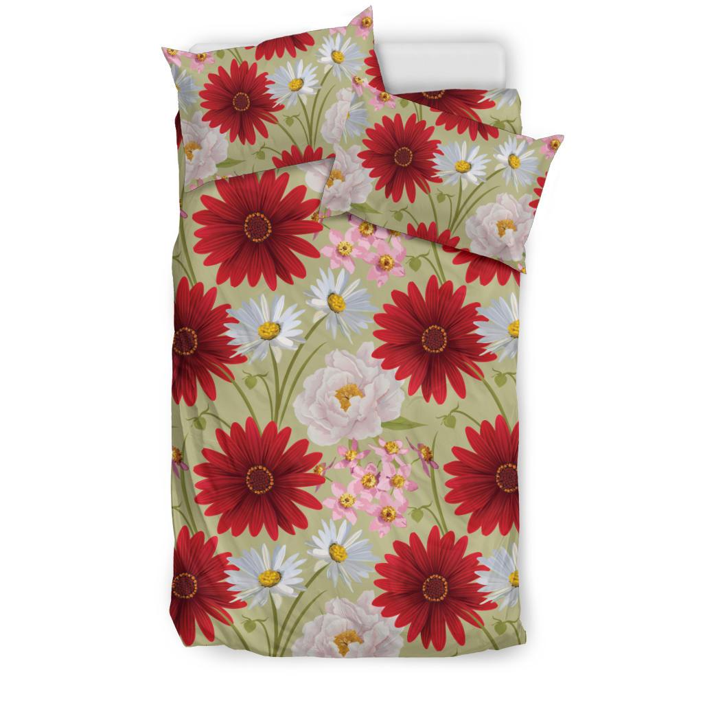 Gerberas Pattern Print Design GB07 Duvet Cover Bedding Set-JORJUNE.COM