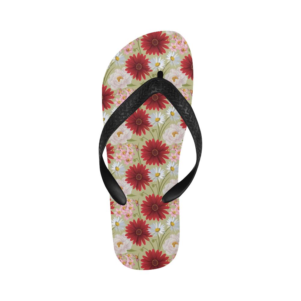 Gerberas Pattern Print Design GB07 Flip Flops-JorJune