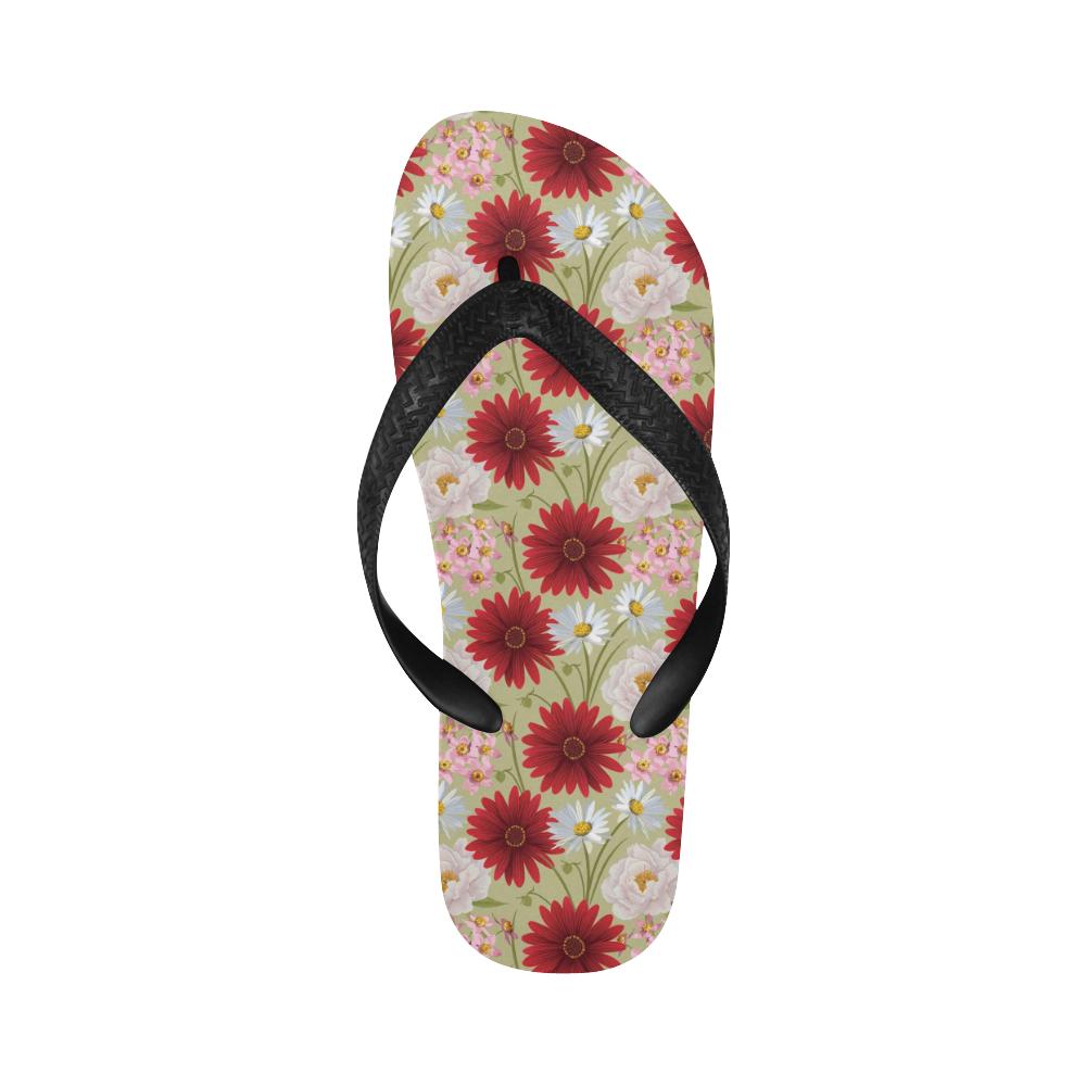 Gerberas Pattern Print Design GB07 Flip Flops-JorJune
