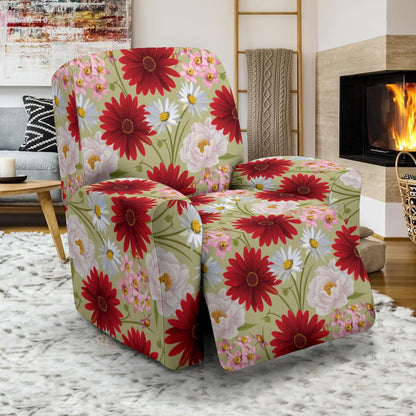 Gerberas Pattern Print Design GB07 Recliner Slipcover-JORJUNE.COM
