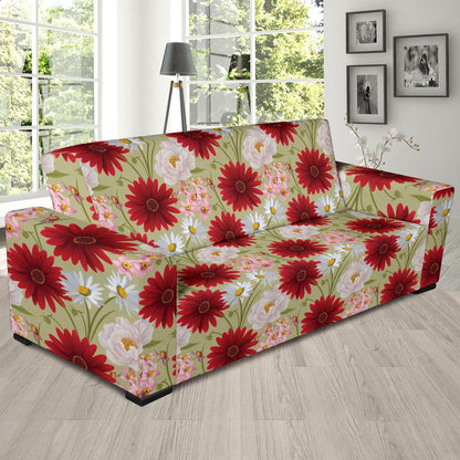 Gerberas Pattern Print Design GB07 Sofa Slipcover-JORJUNE.COM