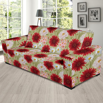 Gerberas Pattern Print Design GB07 Sofa Slipcover-JORJUNE.COM