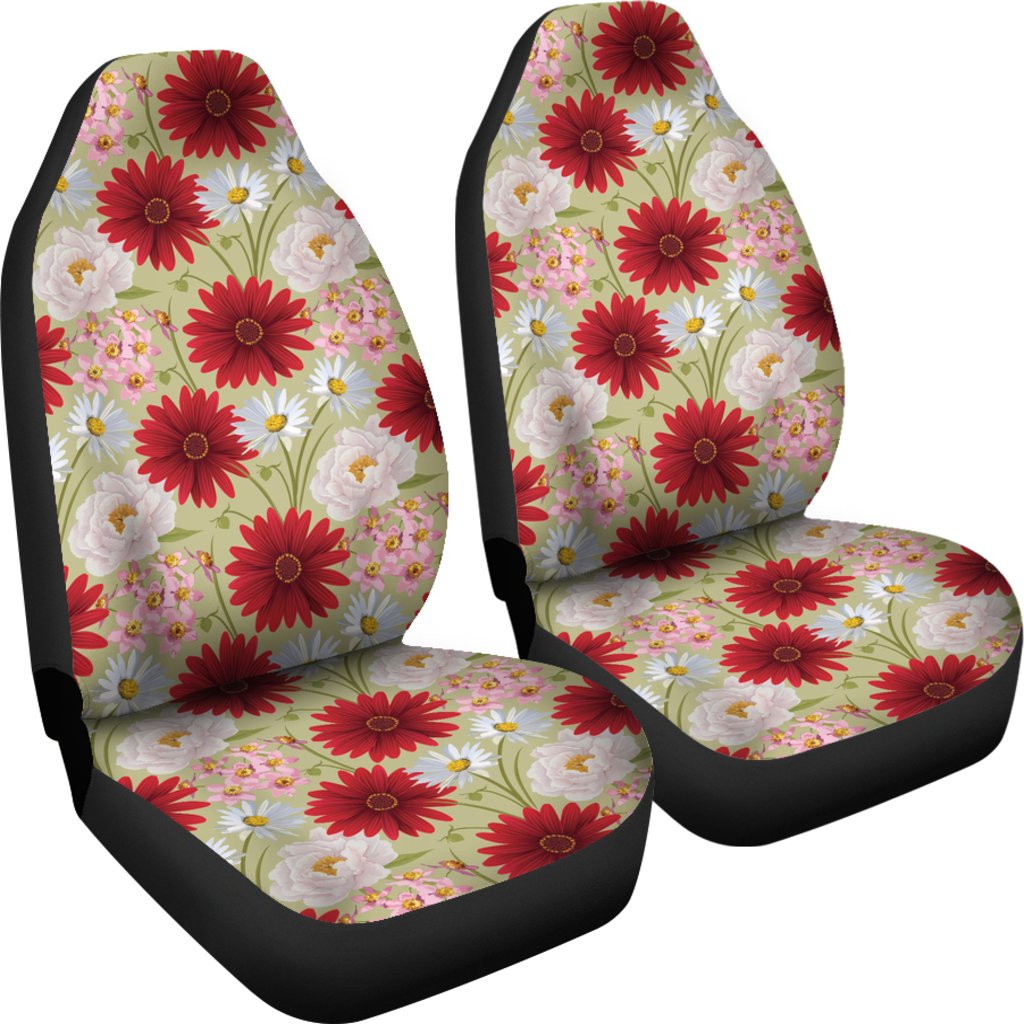 Gerberas Pattern Print Design GB07 Universal Fit Car Seat Covers-JorJune
