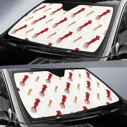 Giant Squid Pattern Print Design 01 Car Sun Shade-JORJUNE.COM