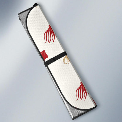 Giant Squid Pattern Print Design 01 Car Sun Shade-JORJUNE.COM