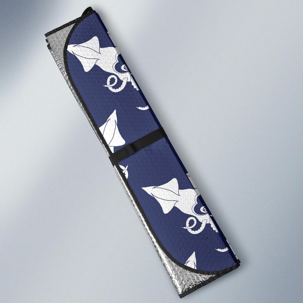 Giant Squid Pattern Print Design 02 Car Sun Shade-JORJUNE.COM