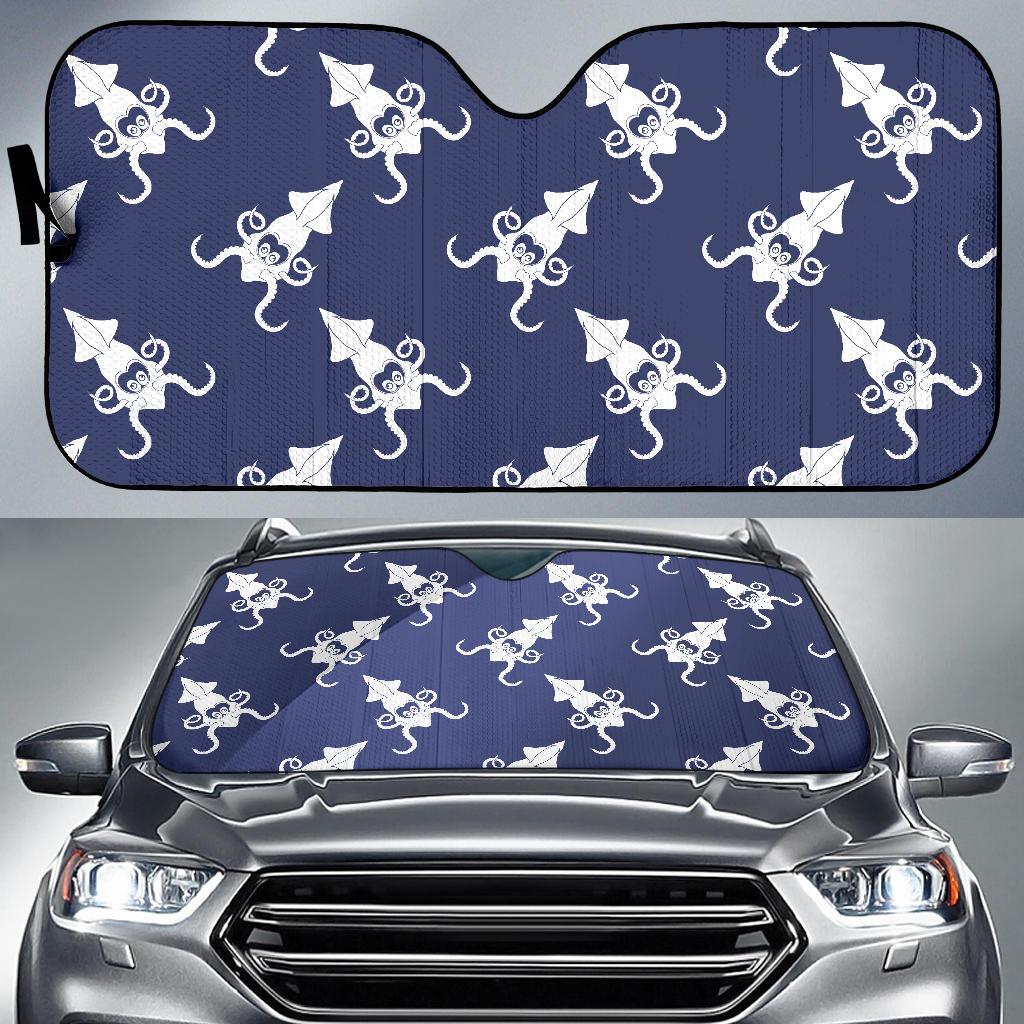 Giant Squid Pattern Print Design 02 Car Sun Shade-JORJUNE.COM