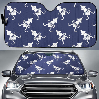 Giant Squid Pattern Print Design 02 Car Sun Shade-JORJUNE.COM