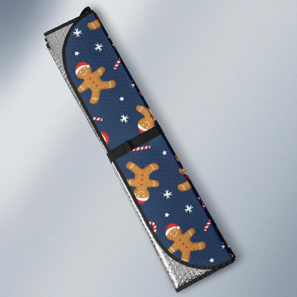 Gingerbread Pattern Print Design 01 Car Sun Shade-JORJUNE.COM