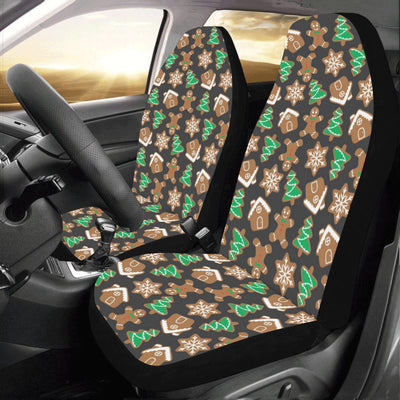 Gingerbread Pattern Print Design 02 Car Seat Covers (Set of 2)-JORJUNE.COM