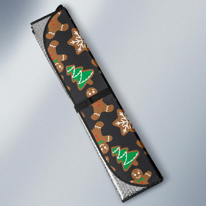 Gingerbread Pattern Print Design 02 Car Sun Shade-JORJUNE.COM