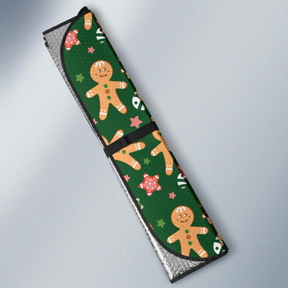Gingerbread Pattern Print Design 04 Car Sun Shade-JORJUNE.COM