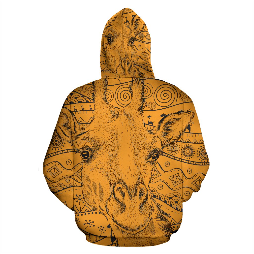 Giraffe African All Over Zip Up Hoodie