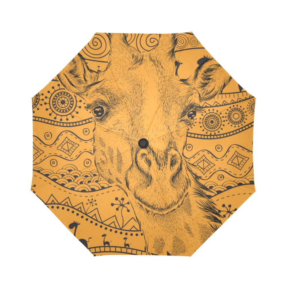 Giraffe African Automatic Foldable Umbrella