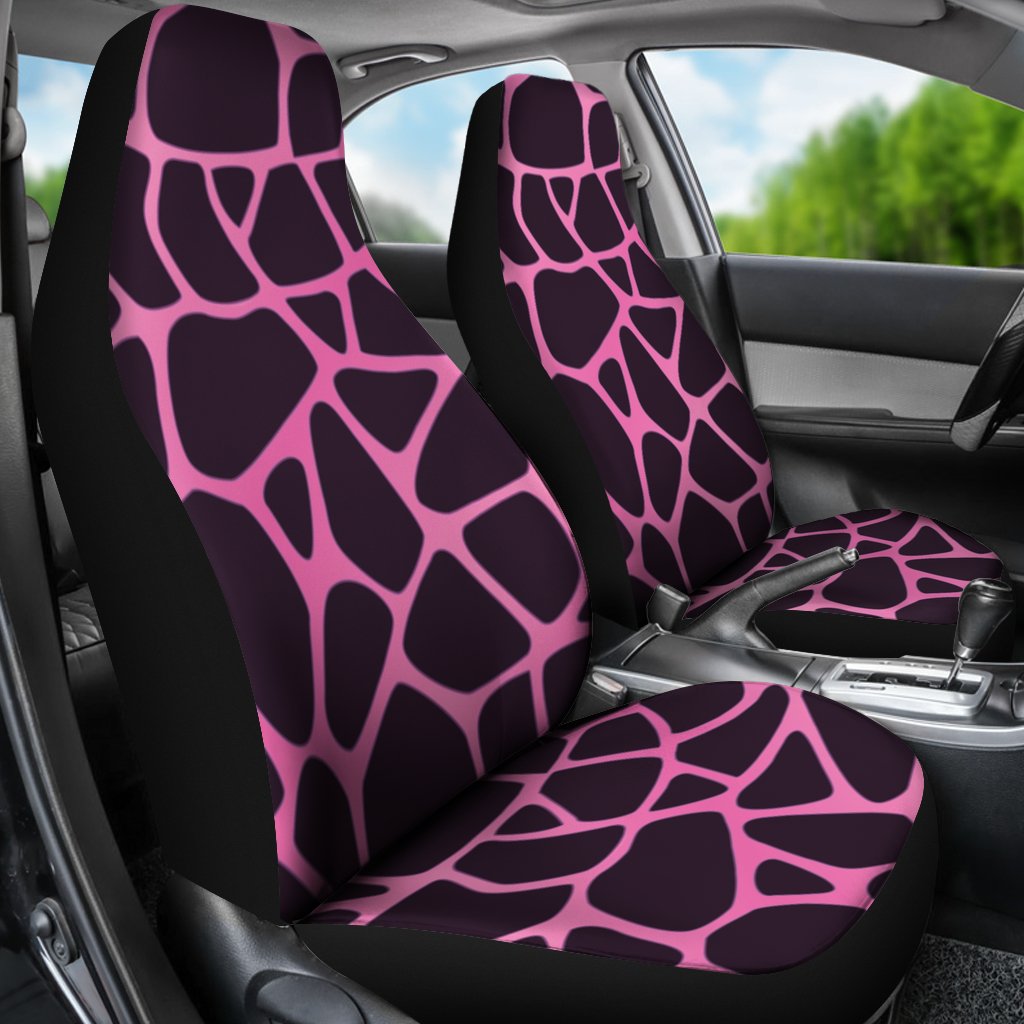 Giraffe Pink Background Texture Print Universal Fit Car Seat Covers