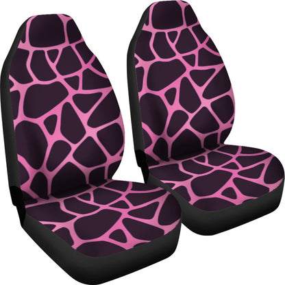 Giraffe Pink Background Texture Print Universal Fit Car Seat Covers