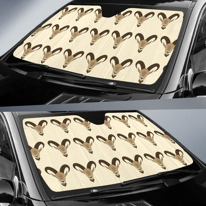 Goat Pattern Print Design 01 Car Sun Shade-JORJUNE.COM