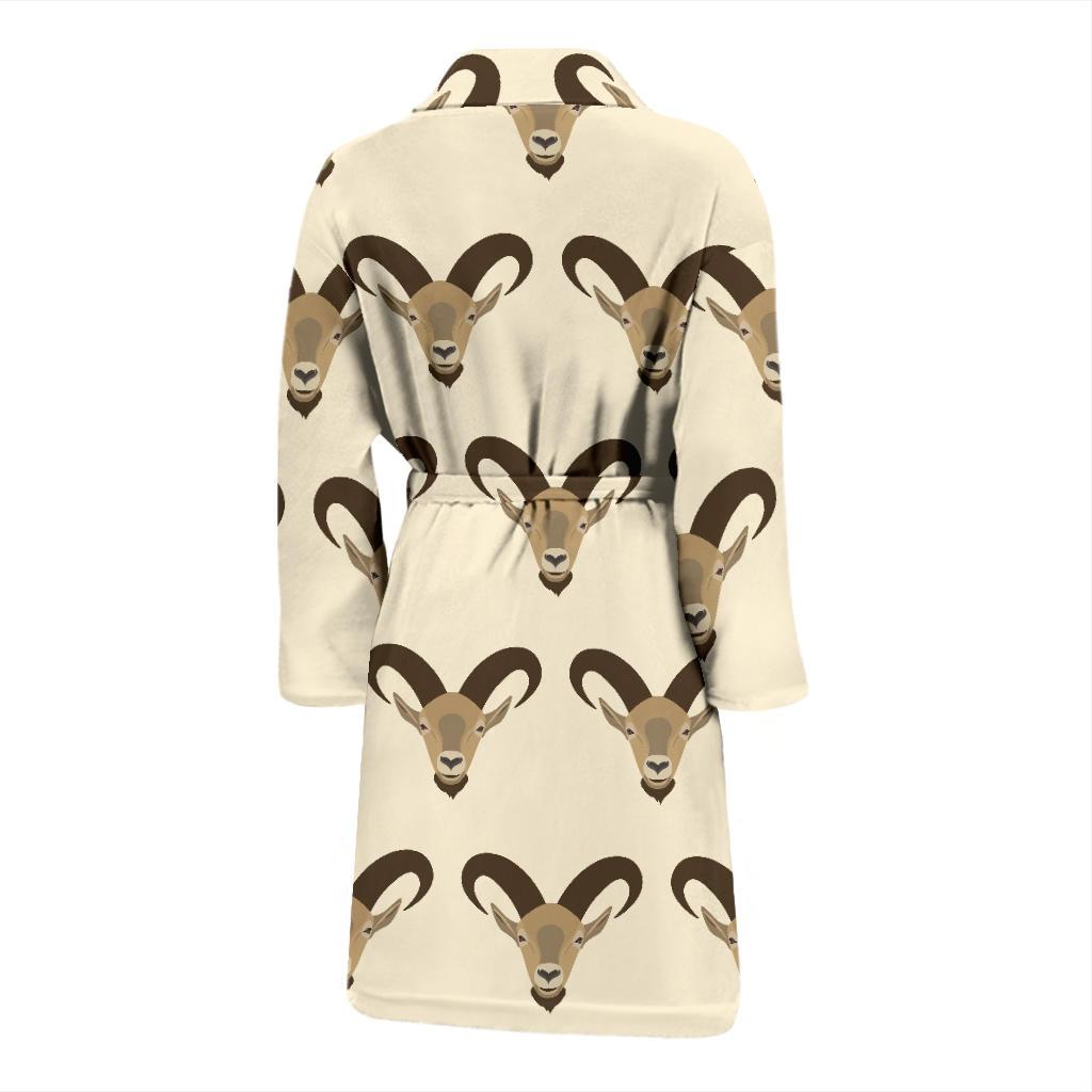 Goat Pattern Print Design 01 Men Bathrobe-JORJUNE.COM