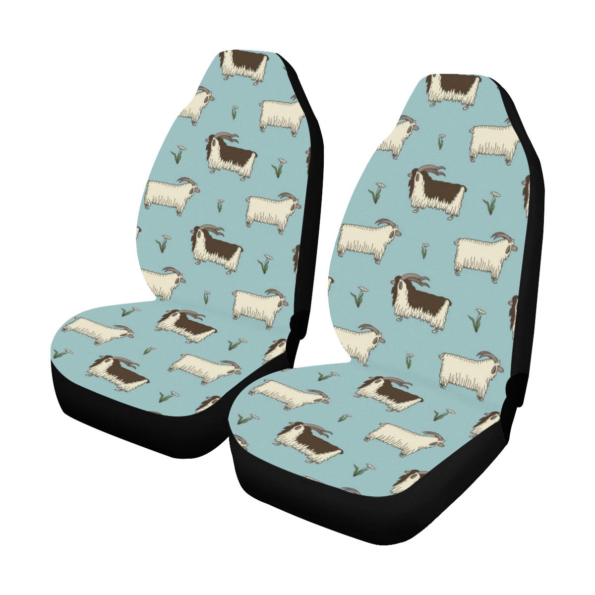 Goat Pattern Print Design 02 Car Seat Covers (Set of 2)-JORJUNE.COM