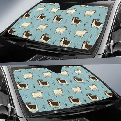 Goat Pattern Print Design 02 Car Sun Shade-JORJUNE.COM