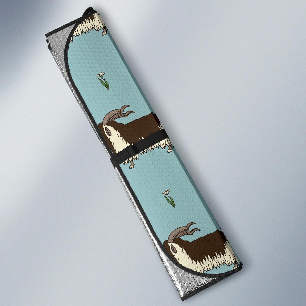 Goat Pattern Print Design 02 Car Sun Shade-JORJUNE.COM