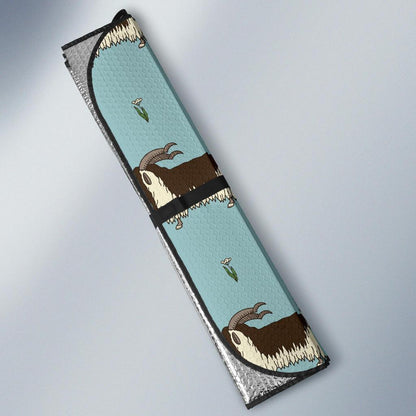 Goat Pattern Print Design 02 Car Sun Shade-JORJUNE.COM