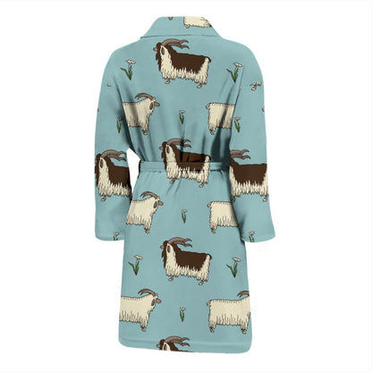 Goat Pattern Print Design 02 Men Bathrobe-JORJUNE.COM
