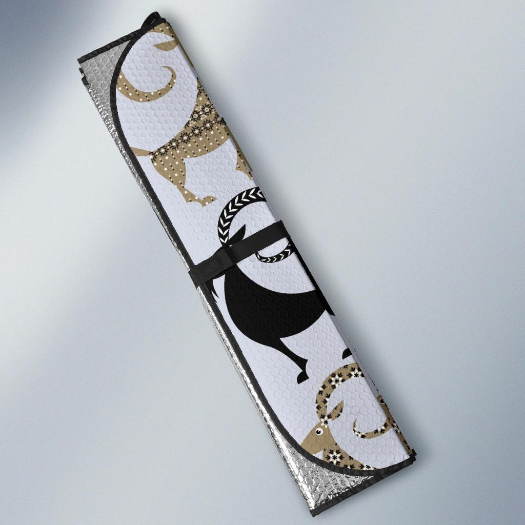 Goat Pattern Print Design 03 Car Sun Shade-JORJUNE.COM