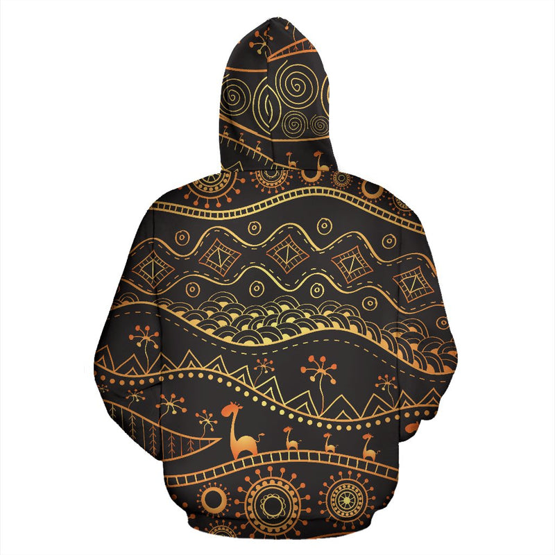 Gold African Design All Over Print Hoodie