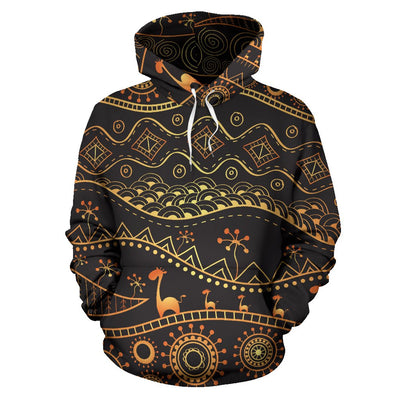 Gold African Design All Over Print Hoodie