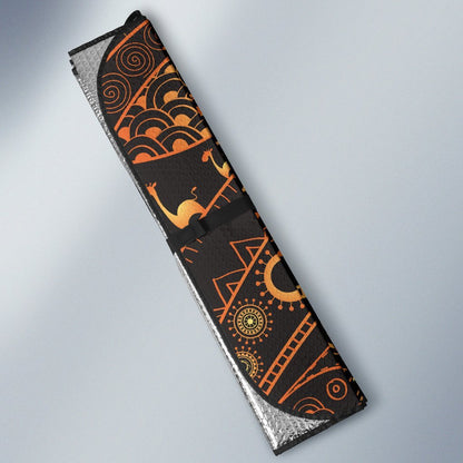 Gold African Design Car Sun Shade-JorJune