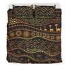 Gold African Design Duvet Cover Bedding Set