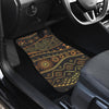Gold African Design Front and Back Car Floor Mats