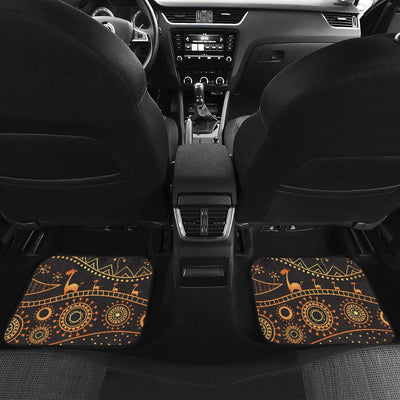 Gold African Design Front and Back Car Floor Mats