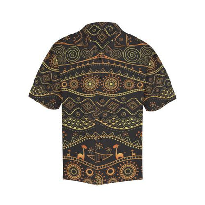 Gold African Design Men Hawaiian Shirt