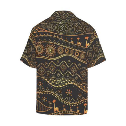 Gold African Design Men Hawaiian Shirt