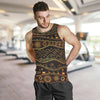 Gold African Design Men Tank Top